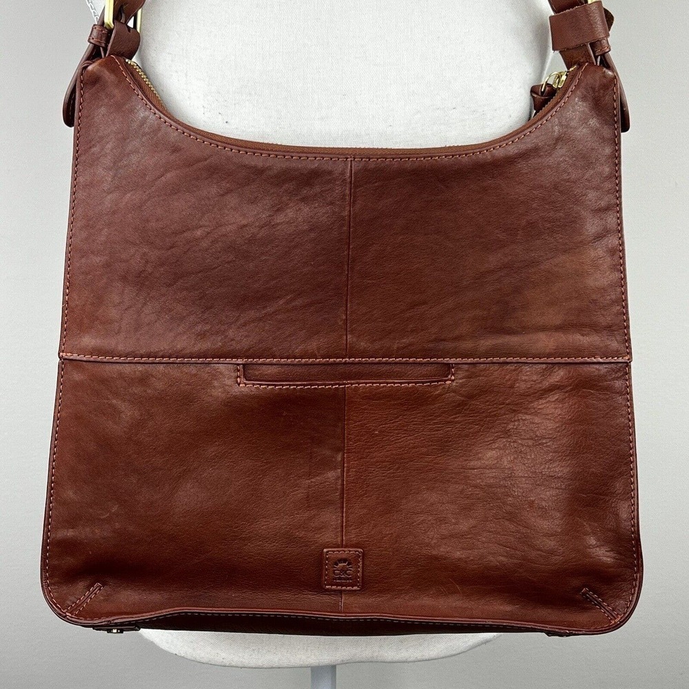 C&C California Women's Brown Leather Shoulder Tote Bag - Picture 12 of 16